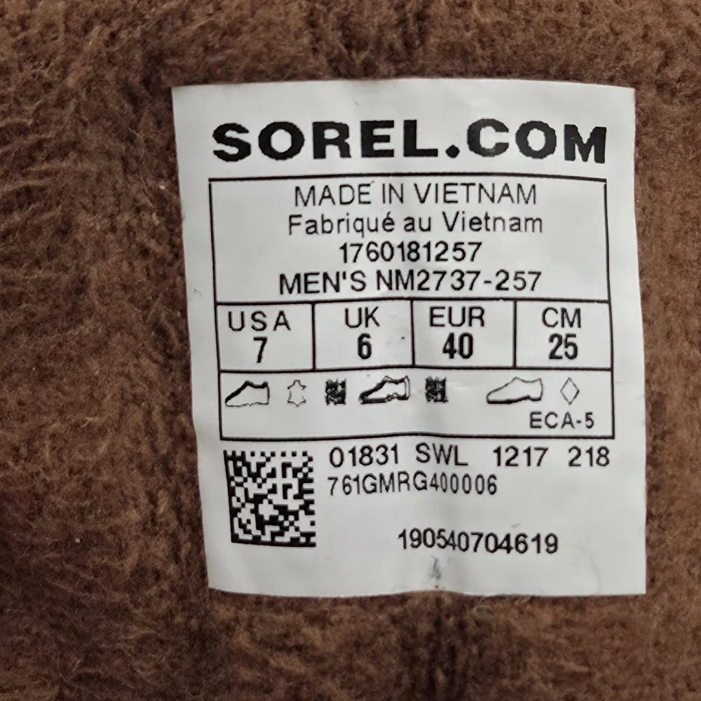 Sorel Mens Waterproof Insulated Winter Snow Duck Boots Brown Black 200g